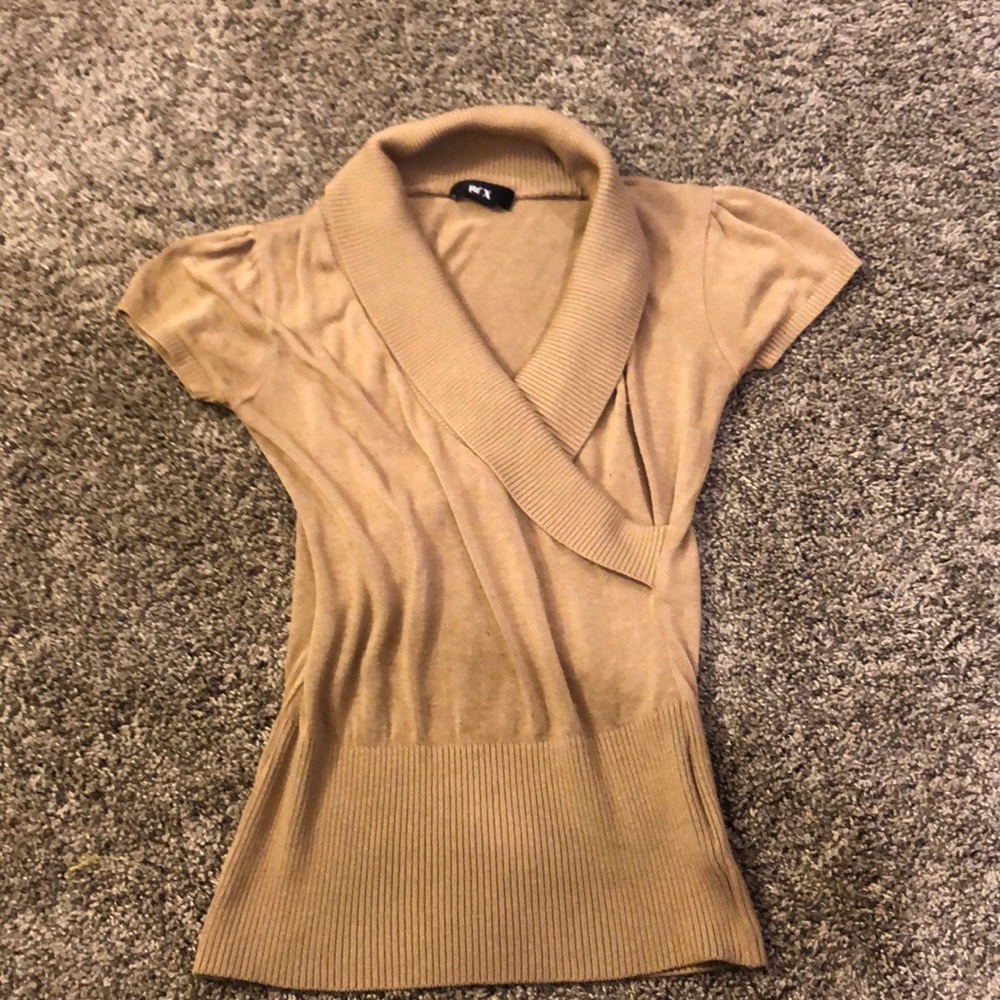 Bcx tan brown sweater shirt size M